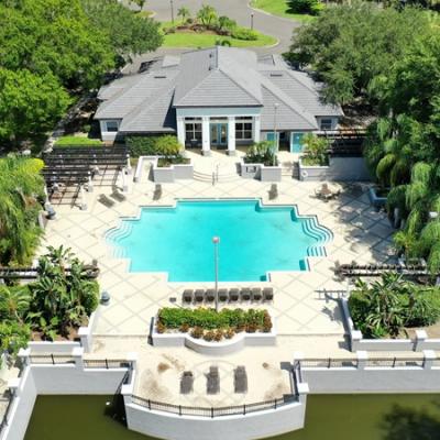 Clubhouse with oversized pool