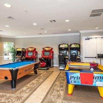 Game room at Vista Cay clubhouse, Orlando, FL