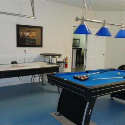 Garage converted into game room